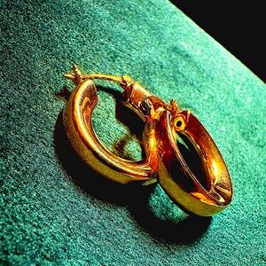 Gold Huggie Hoop Earrings